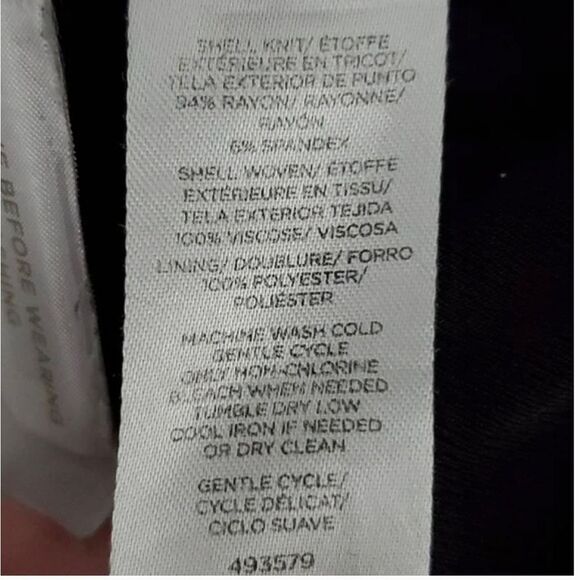 LOFT Ruffle Neck Mixed Media Jumpsuit - Picture 8 of 8